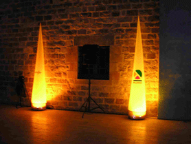 inflatable columns cones illuminated