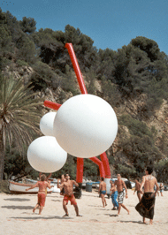 inflatable spheres globes beach