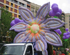 inflatable flowers plants leaves lily