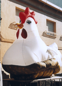 inflatable chicken