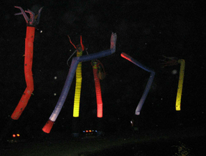 moving inflatables sleeves arms illuminated