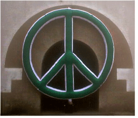 inflatable peace sign