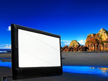 Inflatable cinema screens